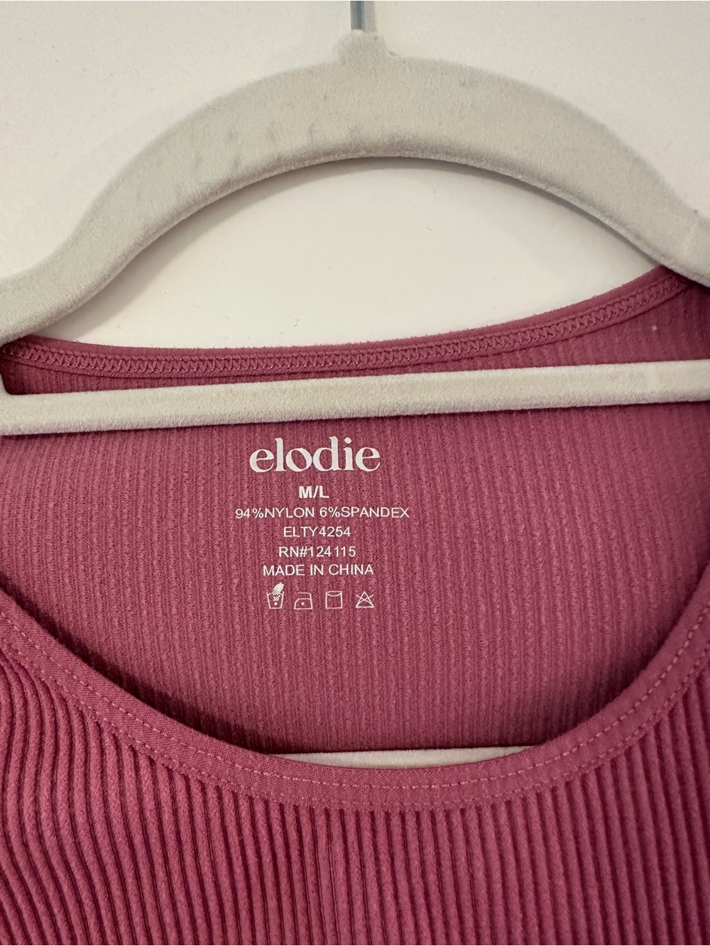 Elodie Ribbed Scoop Tank Top in Mauve
